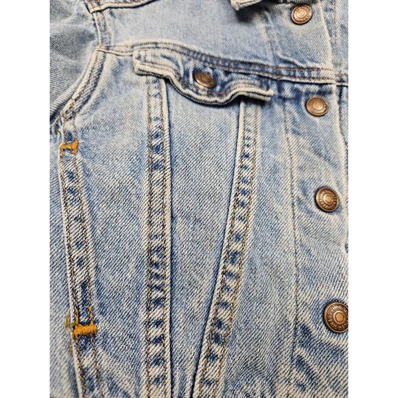 Vintage Levis Denim Jacket Size 4T Blue Tab Trucker USA 90S - Picture 5 of 10